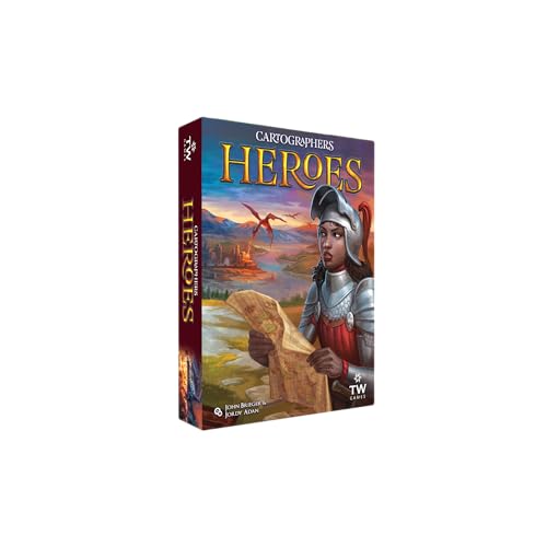Cartographers Heroes Board Game | Standalone Expansion & Core Game | Award-Winning Game of Map Drawing | Flip & Write Strategy Family | 30-45 Minutes for 1-99 Players Ages 10+ by Thunderworks Games - style: Cartographers Heroes