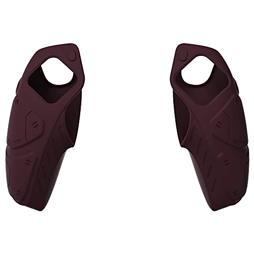 PlayVital Mecha Edition Wine Red Ergonomic Soft Controller Silicone Case Grips for ps5, Rubber Protector Skins with Thumbstick Caps for ps5 Controller - Compatible with Charging Station - color: Wine Red