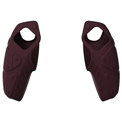 PlayVital Mecha Edition Wine Red Ergonomic Soft Controller Silicone Case Grips for ps5, Rubber Protector Skins with Thumbstick Caps for ps5 Controller - Compatible with Charging Station - color: Wine Red