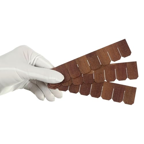 Miniature Roof Shingle Strips for 1:12 Scale Dollhouse Roofing | Set of 25 Strips, REDUCIO! - color: Copper Brown