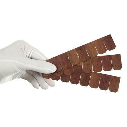 Miniature Roof Shingle Strips for 1:12 Scale Dollhouse Roofing | Set of 25 Strips, REDUCIO! - color: Copper Brown