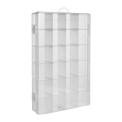 2 Pack DND Dice Storage Box Each 24 Grids Polyhedral Dice Organizer with Removable Dividers Holding Up to 1600 Dices Small Craft Containers for Dice Collectors or RPG D&D Games (Box only) - size: Box only