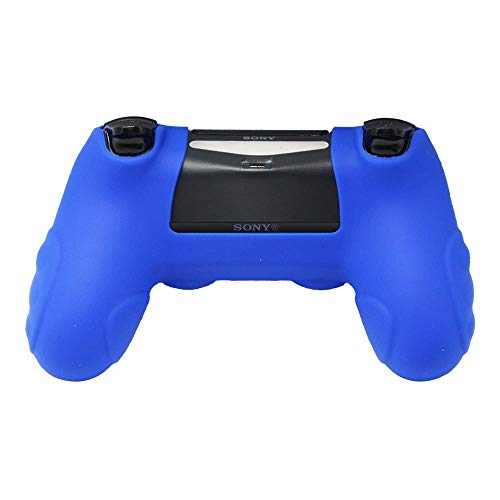 CHINFAI PS4 Controller DualShock4 Skin Grip Anti-Slip Silicone Cover Protector Case for Sony PS4/PS4 Slim/PS4 Pro Controller with 8 Thumb Grips (Blue) - color: Blue