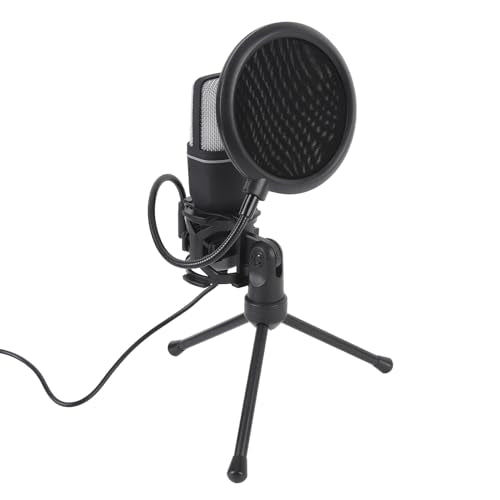 Fabater RGB Gaming Microphone Wired USB Condenser with Noise Reduction for Streaming and Gaming Setup with Tripod Stand