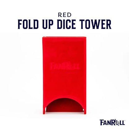 FanRoll Fold Up Dice Tower: Red, Role Playing Game Dice Accessories for Dungeons and Dragons - color: Red