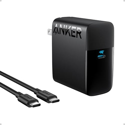 Anker Laptop Charger, Compact Foldable 100W USB C Charger with 5FT Cable | High-Speed for MacBook Pro/Air, Samsung Galaxy, iPhone 17/16, iPad Pro, and More - color: Black