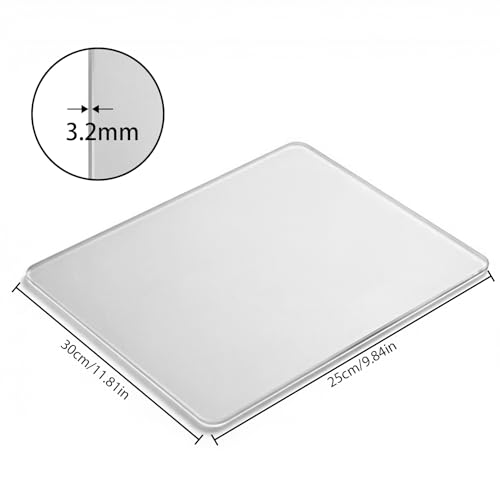 Glass Mouse Pad, 11.8x9.8 Inch Large Gaming Mousepad with Non-Slip Base, Special Glass Surface for Optimal Control, Clear Mouse Mat for Desk Computer Laptop Gamer Office Work - size: 11.8L x 9.8W inches