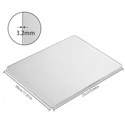 Glass Mouse Pad, 11.8x9.8 Inch Large Gaming Mousepad with Non-Slip Base, Special Glass Surface for Optimal Control, Clear Mouse Mat for Desk Computer Laptop Gamer Office Work - size: 11.8L x 9.8W inches