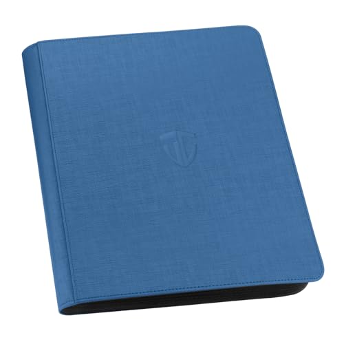 Toploader Binder,Holds 216 Toploaders,9 Pocket Top Loader Binder with Sleeves for 3"x4" Rigid Toploaders Hard Cases,Top loader Binders for TCG, MTG Card Binder, Trading Cards Binder(Blue) - color: Blue, size: 9 Pocket