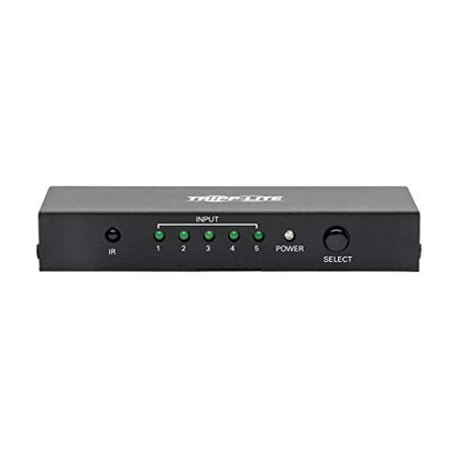 Eaton Tripp Lite 5-Port HDMI Switch with Remote, 5 in 1 Out, 4K@60Hz, Remote Control or Push Button, HDMI Splitter Adapter KVM Selector Box, Plug-and-Play, 3-Year Warranty (B119-005-UHD)