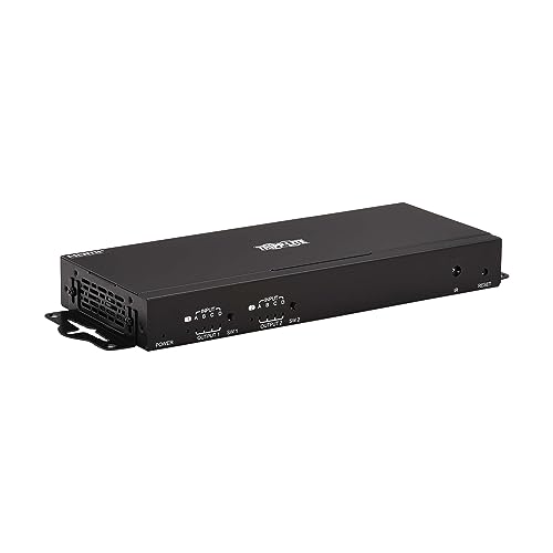 Tripp Lite HDMI Video Switch 4 Computers 2 Monitors, 4 Port 4K@60Hz Video Matrix Splitter, Single Push Button Switch, Headset Audio, TAA Compliant, 3-Year Warranty (B119-4X2-4K)