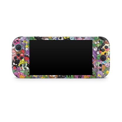 Carbon Fiber Gaming Skin Compatible with Nintendo Switch 2 Console Only - Monster Mash - Premium 3M Vinyl Protective Wrap Decal Cover - Easy to Apply | Crafted in The USA by MightySkins - color: Monster Mash, size: Switch 2 Console Skin Only, style: Textu