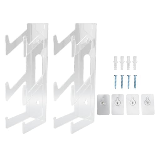 Controller Holder for Gaming Accessories, Wall-Mounted Acrylic Stand for PS5 and Other Controllers, Includes Headphone Hanger - 2 Pieces