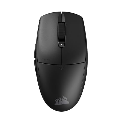 Corsair M55 Wireless Lightweight FPS Gaming Mouse – 2.4GHz & Bluetooth – 24,000 DPI – Long-Lasting Battery Life – Six Programmable Buttons – Textured Side Grips – Black - color: Black, style: Wireless