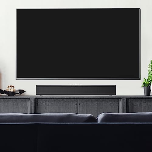 OFFSIR 50W 2.0CH Sound Bar for Smart TV with Bluetooth 5.0 | Optical, coaxial, AUX, USB inputs. 3 EQ modes, adjustable bass/treble. Compact size for TV, PC, gaming, dorm