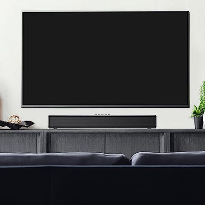 OFFSIR 50W 2.0CH Sound Bar for Smart TV with Bluetooth 5.0 | Optical, coaxial, AUX, USB inputs. 3 EQ modes, adjustable bass/treble. Compact size for TV, PC, gaming, dorm