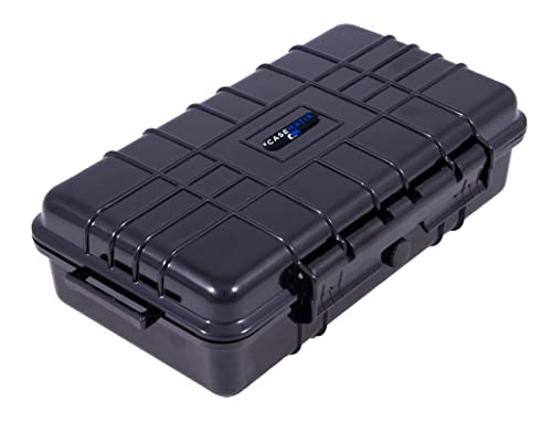 CASEMATIX 9.5" Waterproof Small Hard Case with Customizable Foam for Portable Electronics, Tools and Accessories - Hard Shell Small Plastic Case with Pre-Diced Travel Case Foam Interior - size: 9.5"