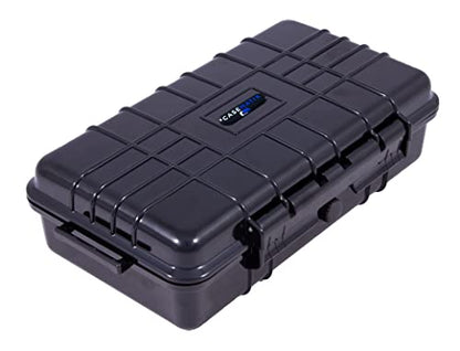 CASEMATIX 9.5" Waterproof Small Hard Case with Customizable Foam for Portable Electronics, Tools and Accessories - Hard Shell Small Plastic Case with Pre-Diced Travel Case Foam Interior - size: 9.5"