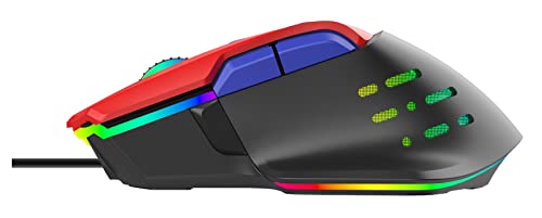 Econo EliteForce 9D Gaming Mouse Wired USB Gaming Mouse with Optical Mouse Switches 8 Programmable Buttons, Adjustable RGB Modes 12000 Dpi for PC/Mac/Laptop Gamer Polling Rate 1000Hz
