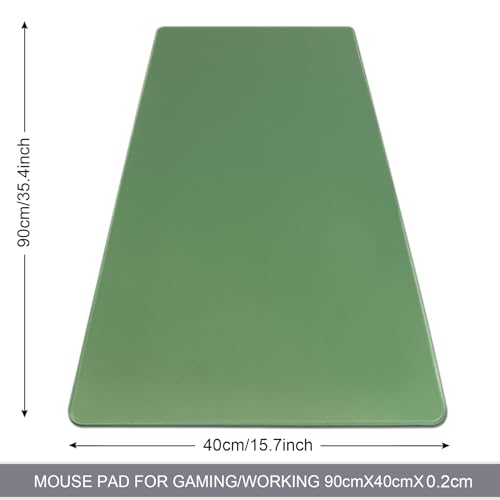 XXL Gaming Mouse Pad 35.4x15.7 Professional Large Mouse Pad & Computer Game Mouse Mat-90x40 Olivegreenus - color: 90x40 Olivegreenus, size: 35.4x15.7x0.1IN