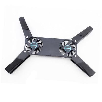 2PCS Laptop Cooler Pad with Dual Fans USB Powered Quiet Cooling Stand Anti-Slip Mat Compatible with All Laptop for Gaming and Work