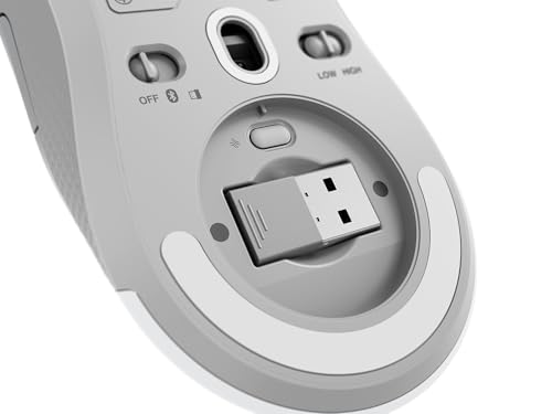 Lenovo Legion M600 RGB Wireless Gaming Mouse – 16,000 DPI, 9 Programmable Buttons, 200-Hour Battery Life, 50-Million Clicks Durability – Ambidextrous Computer Mouse (Stingray) - color: Stingray, size: Large | Ambidextrous, style: M600