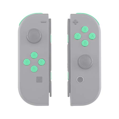 eXtremeRate DIY Full Set Buttons for Nintendo Switch & Switch OLED, Custom Replacement Buttons for JoyCon, ABXY Direction Keys SR SL L R ZR ZL + - Home Capture Trigger Buttons Springs - Mint Green - color: Mint Green