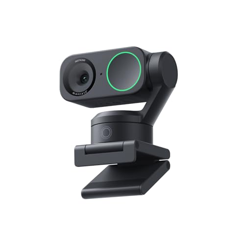 Insta360 Link 2 - PTZ 4K Webcam for PC/Mac, 1/2" Sensor, AI Tracking, HDR, AI Noise-Canceling Mic, Gesture Control for Streaming, Video Calls, Gaming, Works with Zoom, Teams, Twitch & More - color: Graphite Black, style: Standard Bundle
