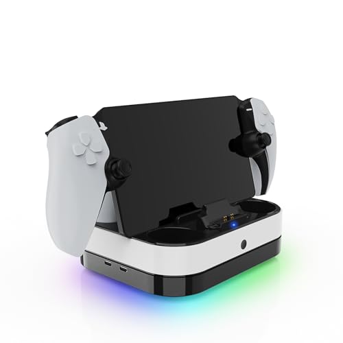 Charger Dock Stand for PS5 Portal and Controller 3-in-1 Charging Docking Station Anti-Slip Charging Dock Base Stand