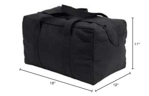 Rothco Canvas Small Parachute Cargo Bag, Black - color: Black