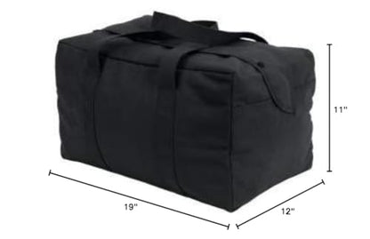 Rothco Canvas Small Parachute Cargo Bag, Black - color: Black