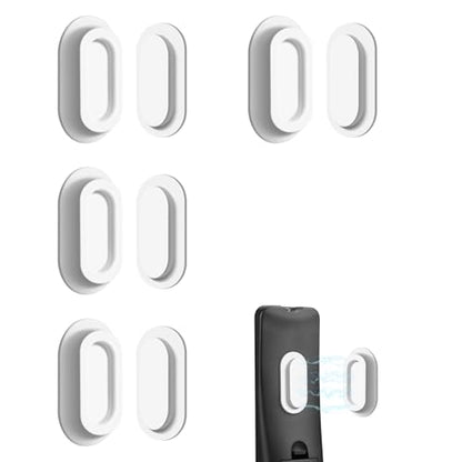 4 Pack Strong Magnetic Remote Control Holder, Self-Adhesive Silicone Remote Holder Wall Mount for TV, Fan, Air Conditioner Remote Control - color: White