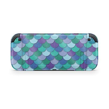 Glossy Glitter Gaming Skin Compatible with Nintendo Switch 2 Console Only - Blue Scales - Premium 3M Vinyl Protective Wrap Decal Cover - Easy to Apply | Crafted in The USA by MightySkins - color: Blue Scales, size: Switch 2 Console Skin Only, style: Gloss