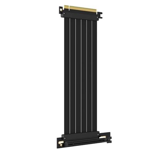 GLOTRENDS 250mm PCIe 3.0 X16 Riser Cable for Low-end PCIe 3.0 GPUs, Such as GeForce RTX 20/GTX 16/GTX 10 Series and AMD Radeon RX5000/VII/RX Vega/R9 Fury Series, etc - size: 250mm, style: 90 Degree Right Angle
