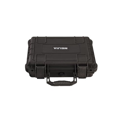MEIJIA All Weather Waterproof Hard Camera Case,Hard Case,With Customized Fit Foam Included, Elegant Black,Fit for Drones,camera,lens (13.39"x11.61"x3.93") - size: 13.39"x11.61"x3.93"