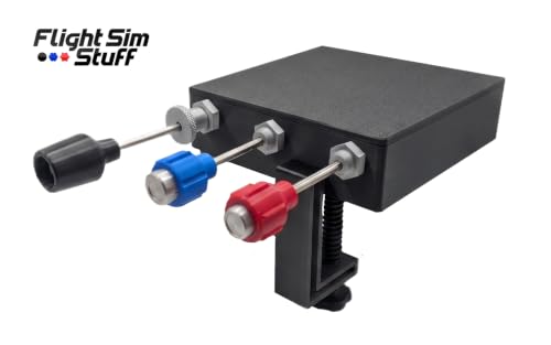 Flight Sim Stuff - Vernier Controls - Throttle, Propeller, and Mixture TPM | True Vernier Controls for Mixture and Prop, Throttle Friction Lock, PC/Mac