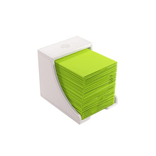Watchtower 100+ XL Convertible Deck Box | Double-Sleeved Card Storage | Card Game Protector | Nexofyber Surface | Holds Up to 100 Cards | White Color | Made by Gamegenic (GGS20121ML) - color: White