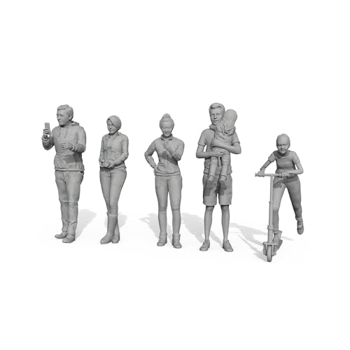 MRY-SFW Yao's Studio LYT48109 1/48 Miniature Factory Building Military Car Railroad Track Accessory Props Diorama Scenery Miniature Character Model Multi Pose Figures5pcs