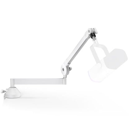 InnoGear Low Profile Mic Arm, 360° Rotatable Microphone Boom Arm Mic Stand for Fifine AM8 K669B Blue Yeti HyperX QuadCast SoloCast AT2020, with Mic Clip 3/8" to 5/8", 3/8" to 1/4" Adapter, White - color: White, style: Low-profile A