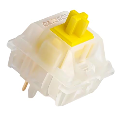 Gateron Milky Yellow Pro V2 Pre-lubed 5-Pin 50gf Linear Switches for All MX Mechanical Keyboard Game Keyboard(Milky Yellow Pro V2,72PCS) - color: Milky Yellow Pro V2, size: 72Pcs