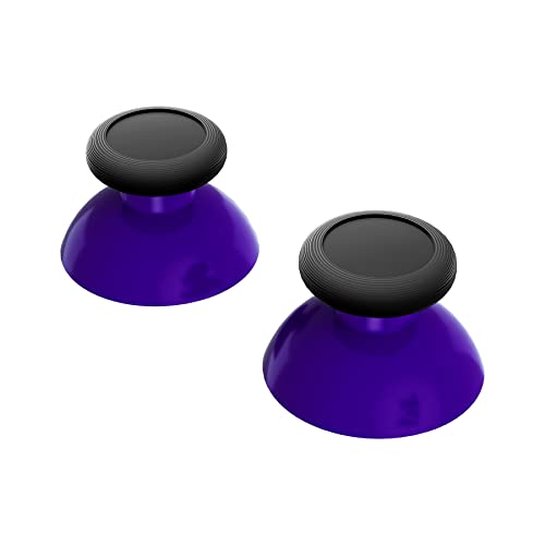eXtremeRate Purple & Black Custom 3D Joystick Thumbsticks with Cross Screwdriver, Replacement Analog Thumb Sticks for Nintendo Switch Pro Controller - color: Black & Purple