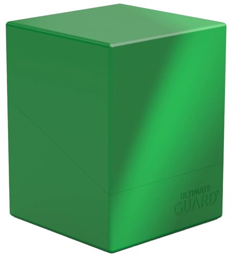 Ultimate Guard Boulder Solid 100+, Deck Case for 100 Double-Sleeved TCG Cards, Green, Secure & Durable Storage for Trading Card Games, No Transparency - color: Green