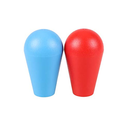 2X Arcade Joystick's Oval Balltop, Arcade Ellipse Topball Handle use for 2 Player Arcade Joystick DIY Kit Sanwa Joystick MAME Jamma Part (Red & Blue) - color: Red & Blue