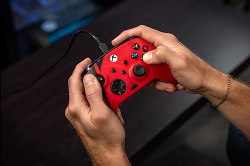 Turtle Beach Rematch Advanced Wired Gaming Controller for Xbox & PC | Xbox Series X|S, Xbox One, PC, 2 Remappable Buttons, Hall-Effect Triggers, Audio Controls, Mic Mute, Ergonomic, Spirit Red - color: Spirit Red