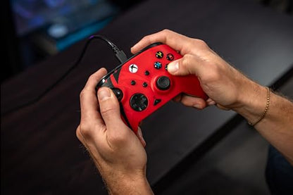 Turtle Beach Rematch Advanced Wired Gaming Controller for Xbox & PC | Xbox Series X|S, Xbox One, PC, 2 Remappable Buttons, Hall-Effect Triggers, Audio Controls, Mic Mute, Ergonomic, Spirit Red - color: Spirit Red