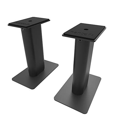Kanto SP9 Rising Desktop Speaker Stands for Small/Medium Bookshelf Speakers & Compact/Mid-Size 2”-4” Studio Monitors | 8.3" Tall | Black | Pair - color: Black, size: 2-4" Speakers | Upto 30lb