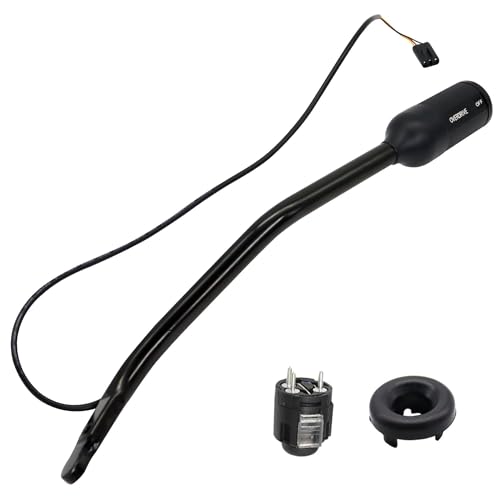 F2TZ-7210-F Transmission Gear Shifter Lever Set with Overdrive Shift Button and Cap Compatible with 1992-1997 Bronco F150 F250 F350 F53 F59 Replace for F4TZ-7210-B F4TZ7210B