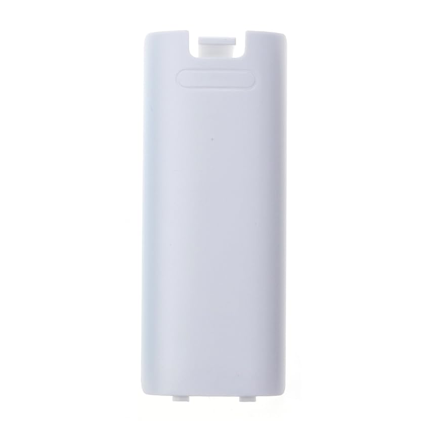 VAPXSGI 1Pcs 7 Colors Battery Cover Back Case For Wii Game Controller Remote Controller Gamepad Handle Battery Lid Door Shell Replacement (White) - color: White