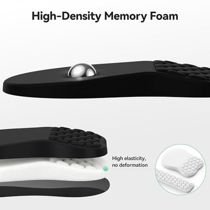 TECKNET Keyboard Wrist Rest and Mouse Pad 2 in 1 Set with Wrist Support | Comfortable Massage Design Effectively Relieves Carpal Tunnel Syndrome, Suitable for Computers Keyboard and Mouse