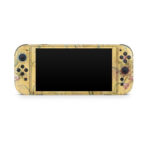 Glossy Glitter Gaming Skin Compatible with Nintendo Switch 2 Console Only - Yellow Marble End - Premium 3M Vinyl Protective Wrap Decal Cover - Easy to Apply | Crafted in The USA by MightySkins - color: Yellow Marble End, size: Switch 2 Console Skin Only,